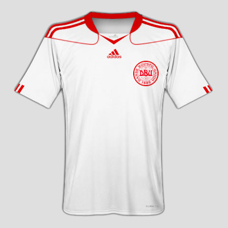 D&auml;nemark Away 2010 - 2011 Adidas